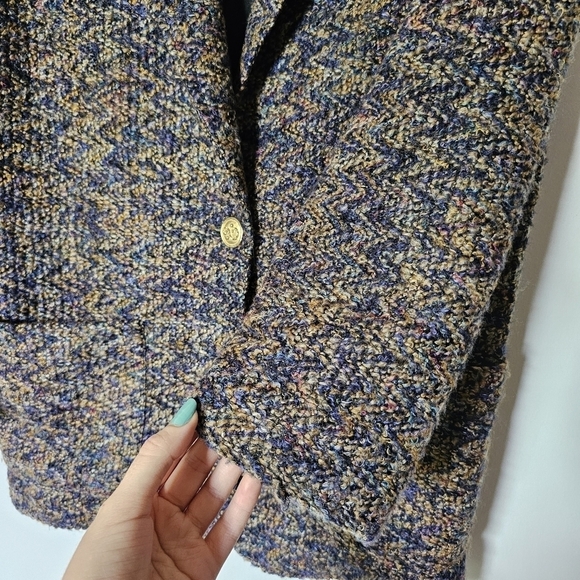 Vintage Barrie Stephens multicolored tweed  preppy old money college fall jacket - Picture 4 of 7